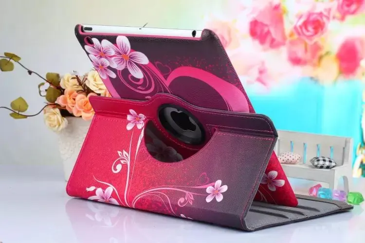Fashion painted Cover 360 Rotating Case for Huawei MediaPad T3 10 9.6 AGS-L09-L03 Folding Stand Cover for Honor Play Pad 2 9.6in