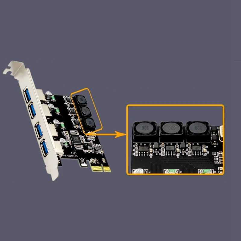4 порта Usb 3 0 Pci Экспресс плата расширения Pcie E контроллер хоста X Usb3.0 Плата
