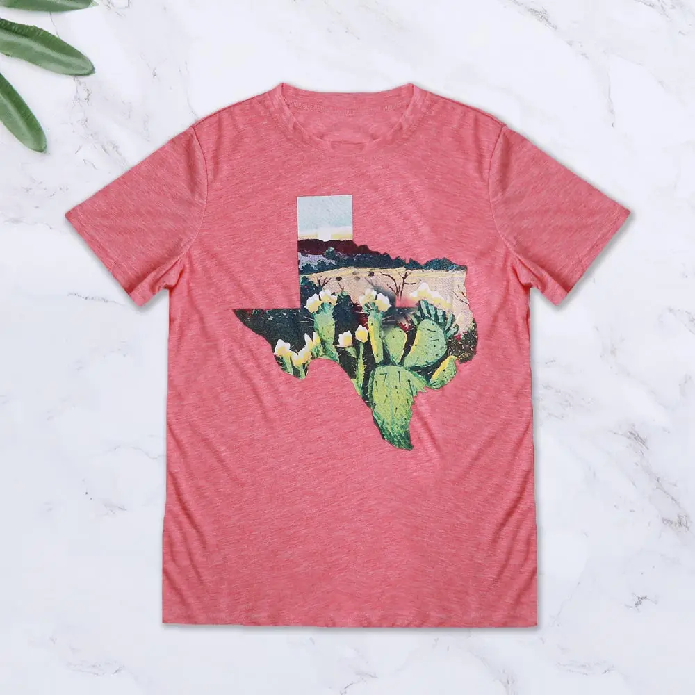 

Cactus Printed Women's T-Shirt Cotton Harajuku Summer Female Top Tee For Lady Girl Funny Round neck T-shirts Hipster