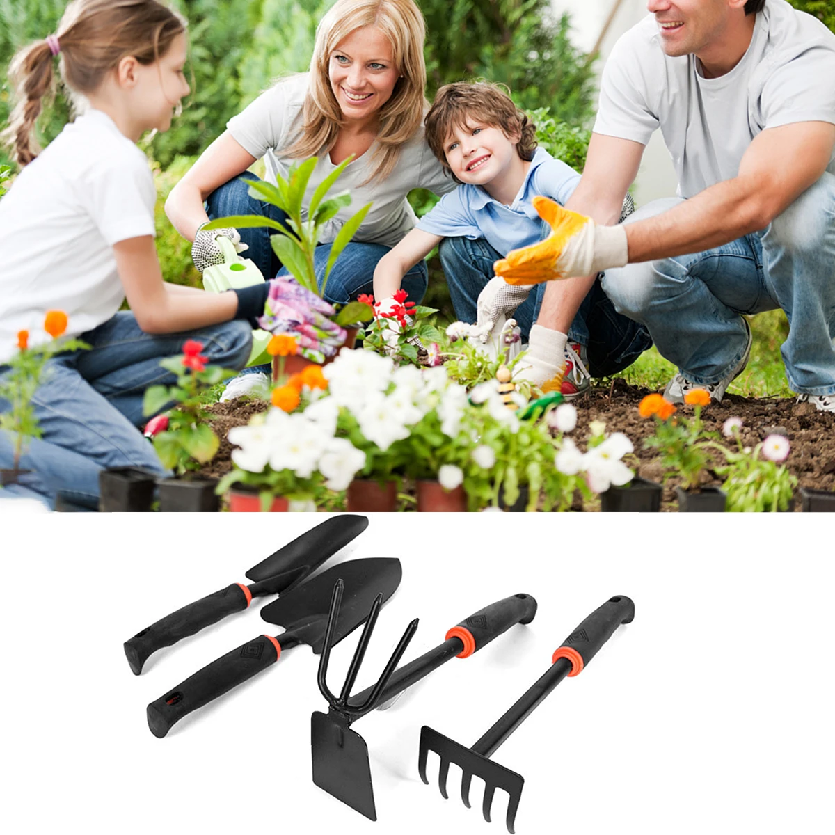 

Набор садовых инструментов 4 шт./компл., садовый инструмент, мастерок из нержавеющей стали, грабли, двойного назначения, садовые инструменты,...