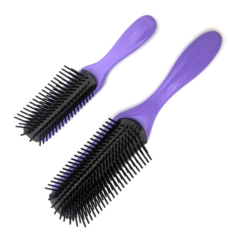 

Hair Comb 9 Rows Styling Hair Brush Straight Curly Hair Detangling Brush Scalp Massage Hairbrush For Women Home Salon