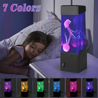 simulation jellyfish light led colorful electronic bedroom night light aquarium sea lamp mood light gift for kids friends