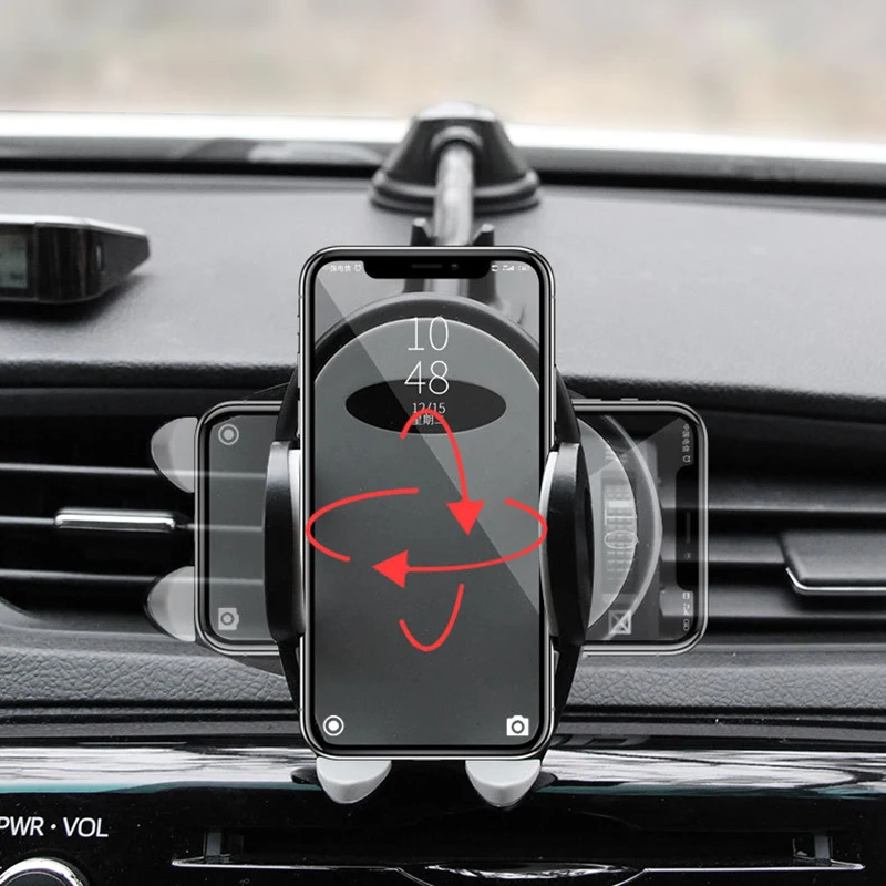 long neck sucker 360° car phone holder windshield dashboard mount for phone free global shipping