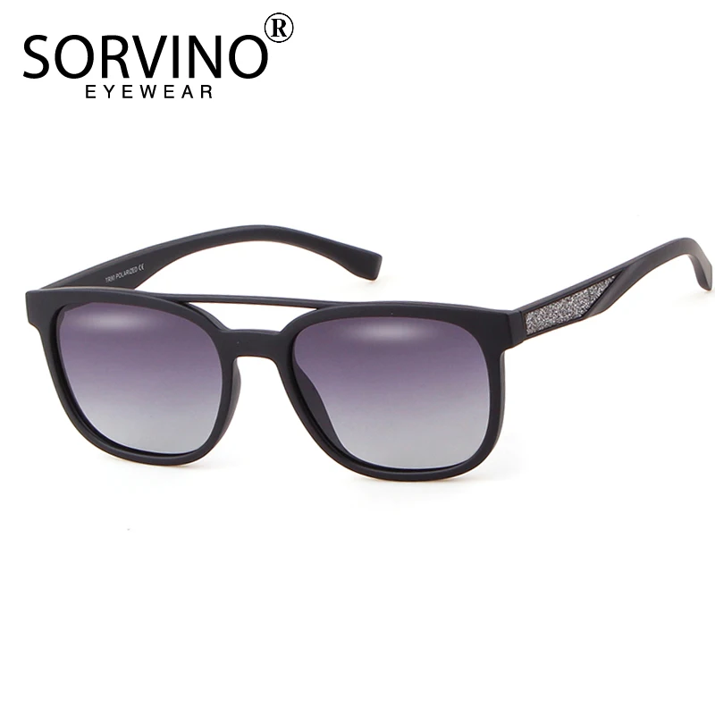 Мужские Винтажные Солнцезащитные очки SORVINO черные поляризационные
