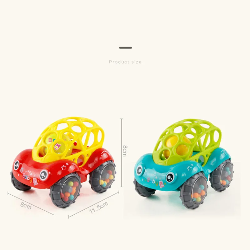 

Soft Rattle Teether Toys For Baby Hand Bell Mini Car Toy Grasping Gum Rodent Toy Baby Teether Rubber Ball Baby Toys 0 12 Months