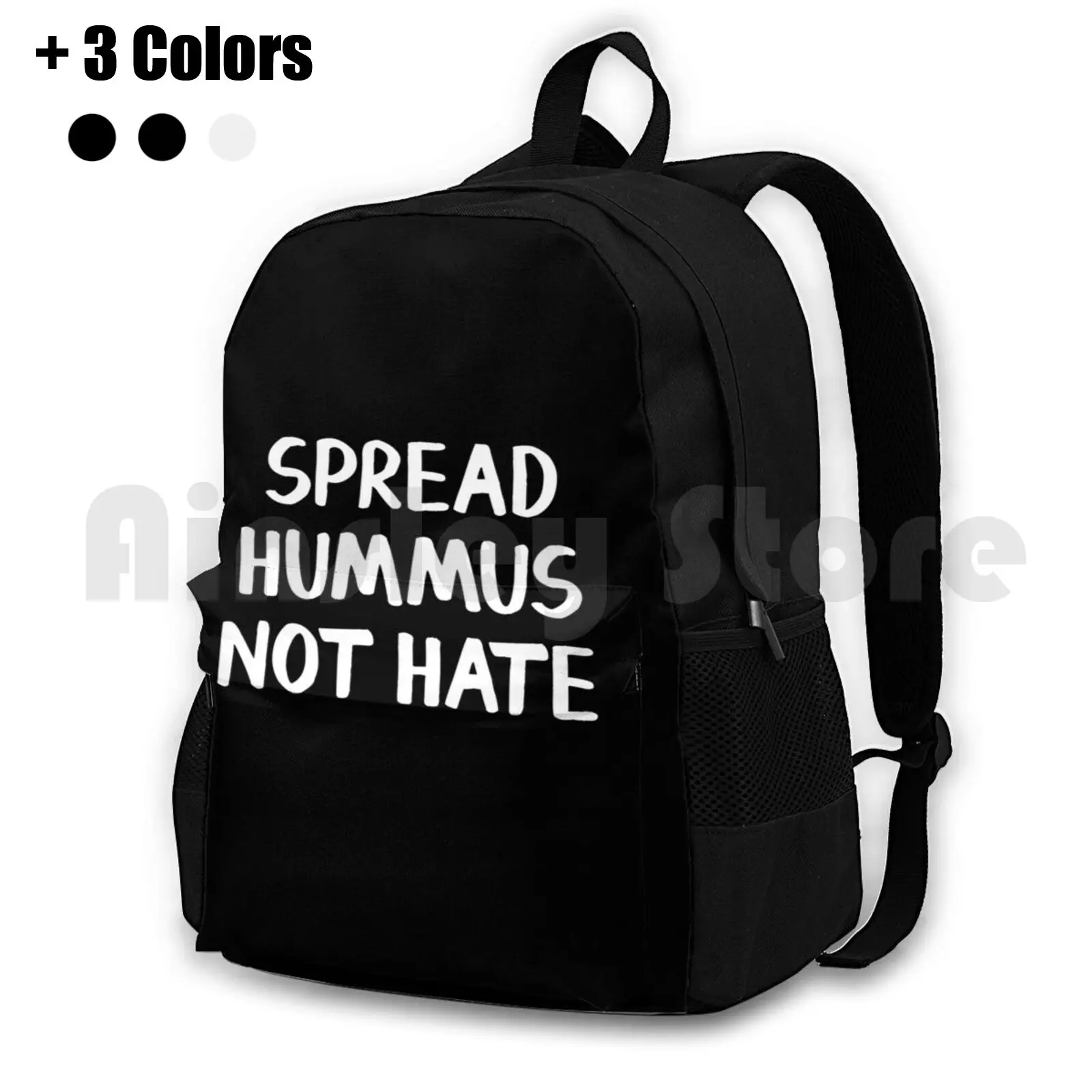 

Spread Hummus Not Hate Outdoor Hiking Backpack Waterproof Camping Travel Spread Hummus Not Hate Not Hate Hate Has No Home Here