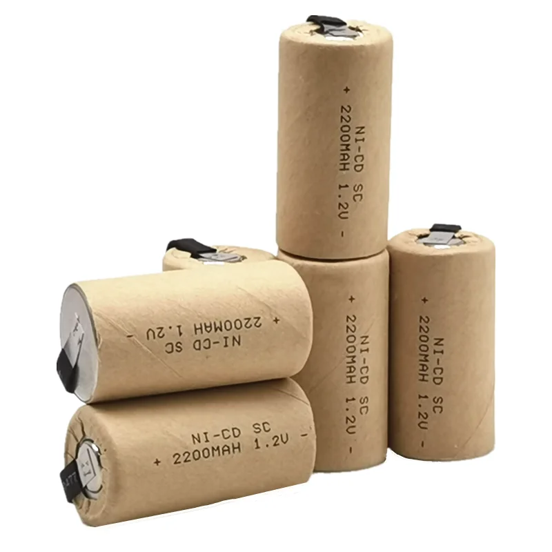 Никель-кадмиевые аккумуляторы SC 1 2 в 2200 мА · ч Sub C никель-кадмиевые для