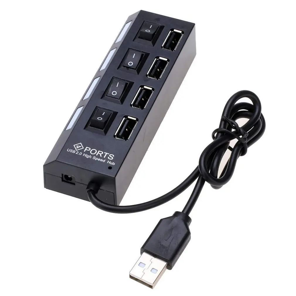 

4 порта, Micro USB 2,0, USB 480, 2,0 Мбит/с, светодиодный концентратор с переключателем ВКЛ/ВЫКЛ для планшета, ноутбука, компьютера, ноутбука