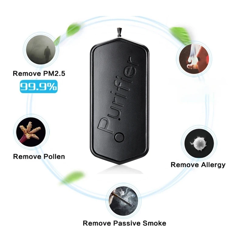 Wearable Air Purifier Necklace Mini Personal Portable Freshener Ionizer 100 Million Negative Ions Low Noise |