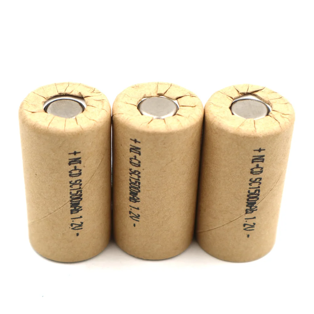 10 шт. SC1500mAh 1,2 V перезаряжаемый Ni-CD аккумулятор с высокой скоростью разряда 10C для аккумулятора электроинструмента