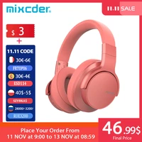 mixcder e7 bluetooth5 0 headphones wireless earphones active noise cancelling foldable over ear headset fast charge with mic