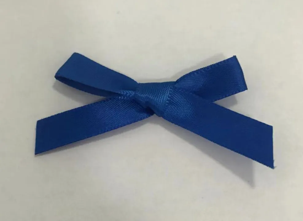 blue 100 шт Ручная работа атласная мини-лента цветы сделай сам банты лента бант для упаковки Ремесло Свадьба День Рождения Вечеринка украшения - Цвет: blue