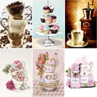 GATYZTORY 5d Diy алмазная живопись кофейная чашка полные картины Стразы декор домашняя мозаика пейзаж Алмазная вышивка