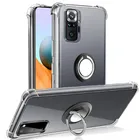 Металлический держатель кольца Чехол Redmi Note10 Pro 10T 10S чехол Силиконовый Прозрачный ударопрочный чехол Redmi Note 10 Pro чехол для телефона,чехол Redmi Note 10Pro чехлы Redmi10 чохол на сяоми редми ноут 10 про