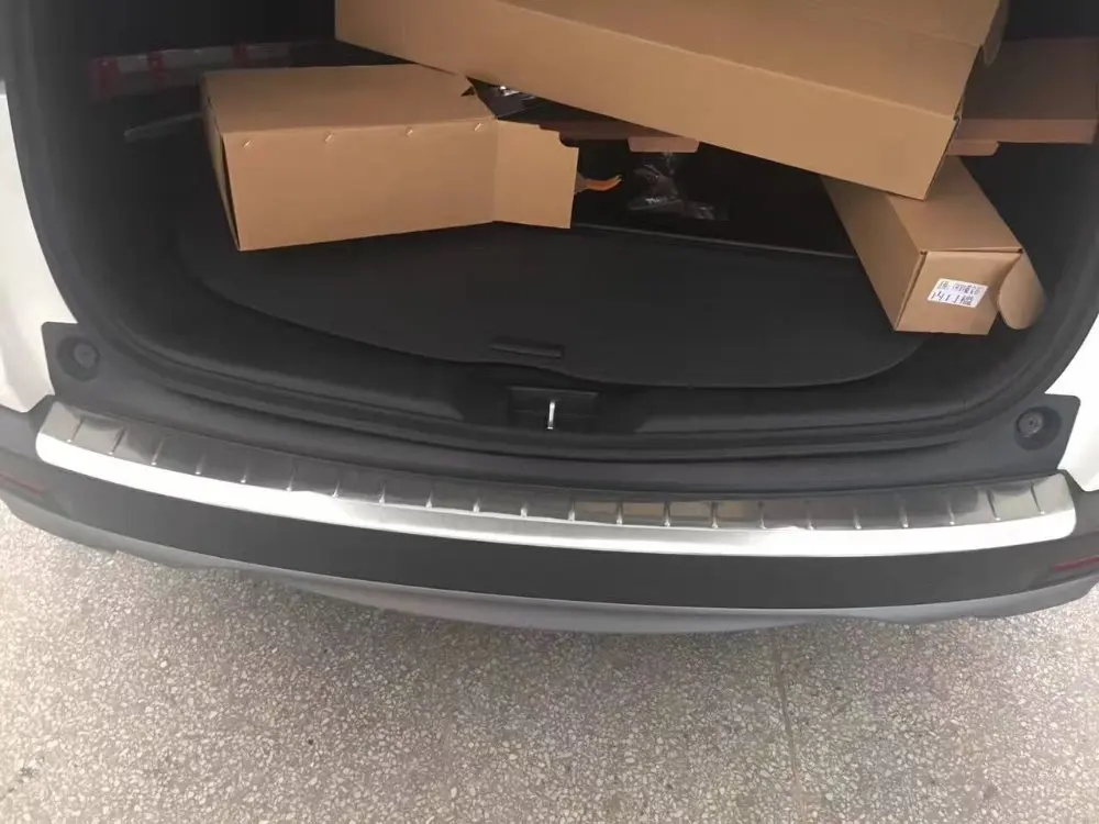 Защита заднего бампера задняя дверь защитная Накладка на порог подходит для