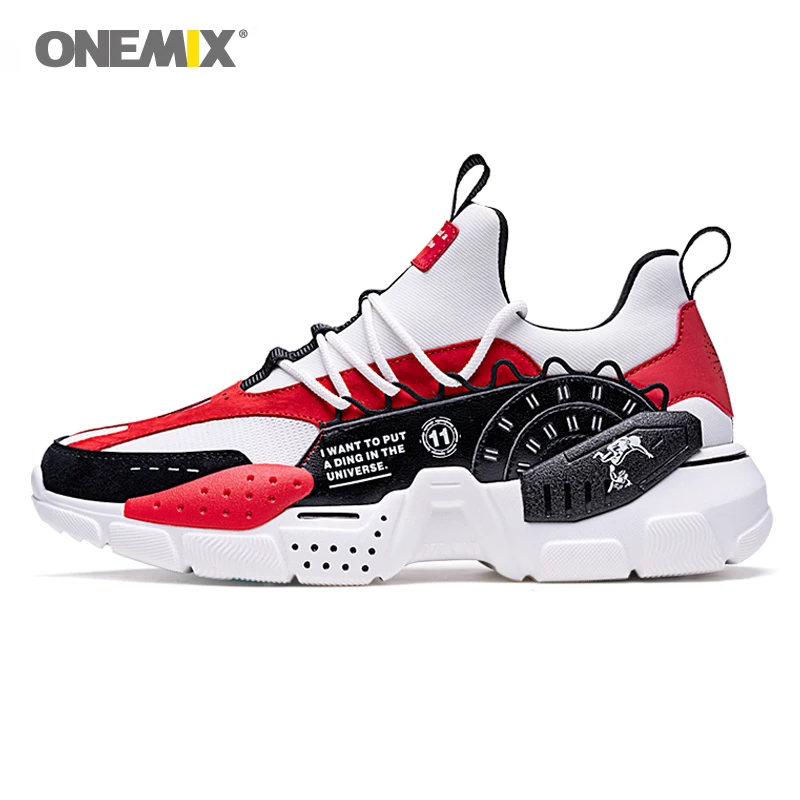 

ONEMIX Men Trainers Road Running Shoes Sneakers New Technology Style Leather Damping Comfortable Winter Sports Tennis Shoes
