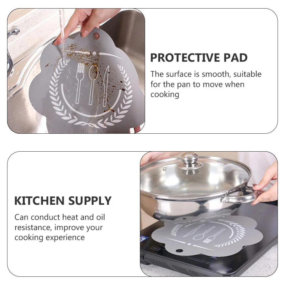 

1Pc Induction Cooker Pad Induction Cooker Mat Oil-proof Pad Heat Conduction Mat