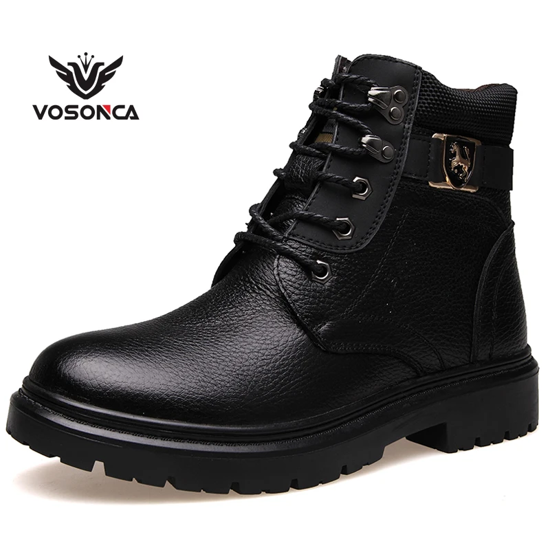 Мужские ботинки сезон осень зима в винтажном стиле из воловьей кожи Мужская