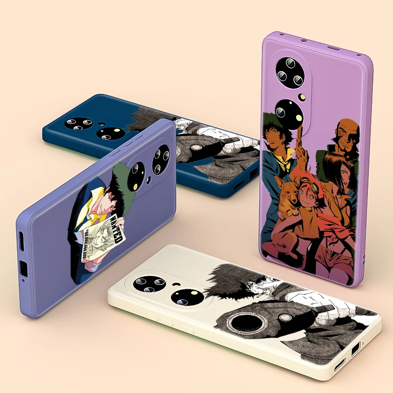 

Anime Cowboy Bebop For Huawei P Smart Z 2021 P50 P30 P20 Pro Plus P40 Lite E 2019 Liquid Silicone Soft TPU Phone Case