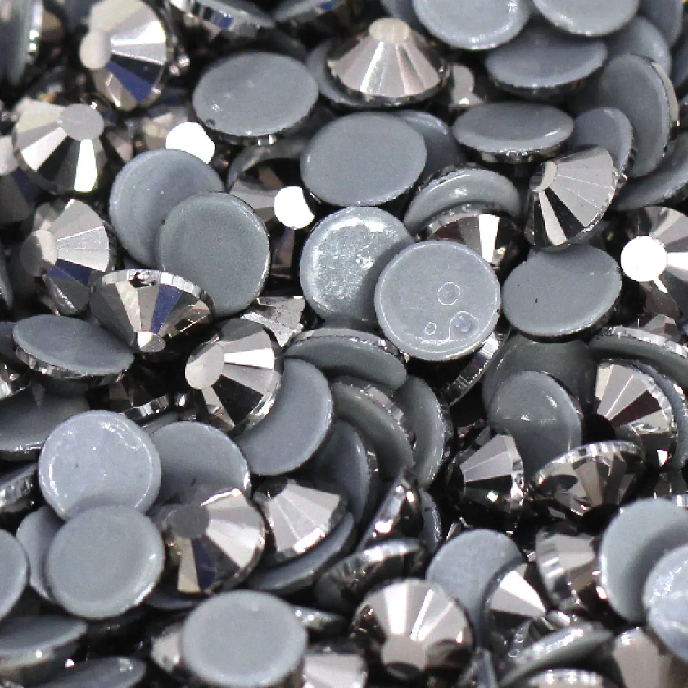 Стразы серого цвета с плоской задней поверхностью Кристальные горячей фиксацией