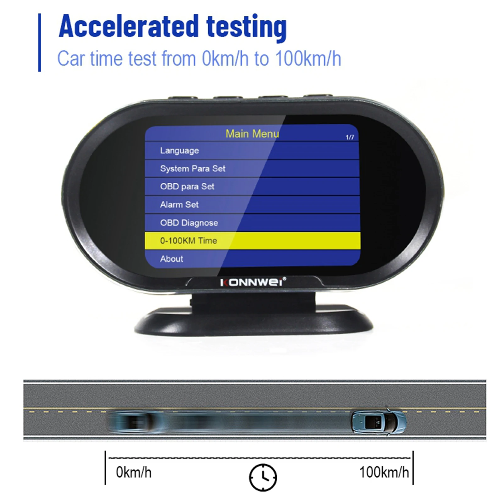 Автомобильный проектор скорости с дисплеем HUD KW206 2 в 1 для транспортных средств