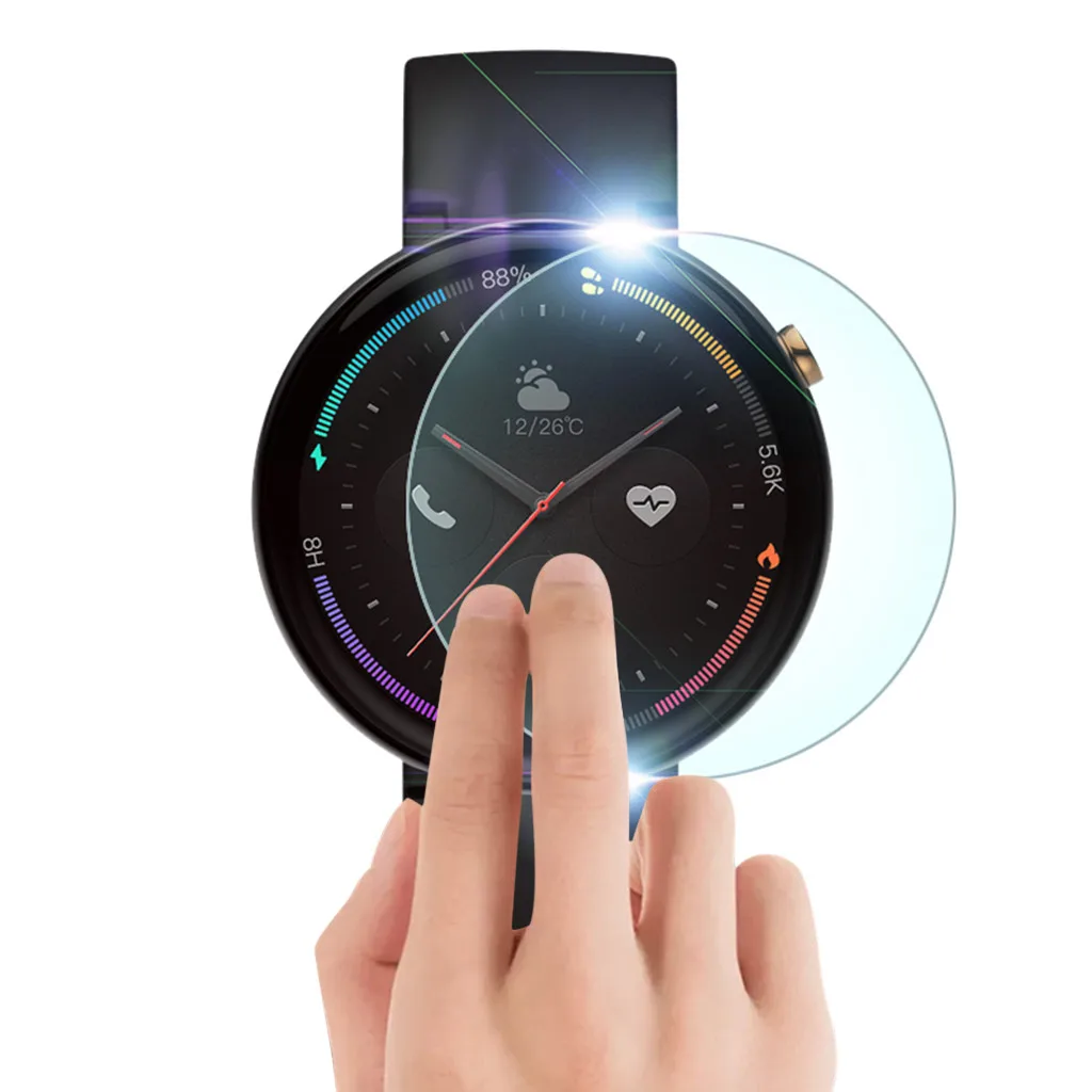 5 упаковок Взрывозащищенная защитная пленка из ТПУ для смарт-часов Amazfit A1807