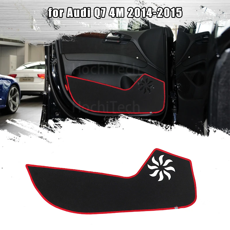 Door Inside Guard Side Edge Cover Decal Protection Carpet Car Door Anti Kick Pad Sticker for Audi Q7 4M 2014-2015