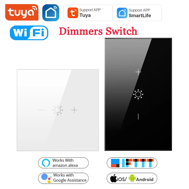 Tuya EU/US Smart LED диммер переключатель WiFi светильник сенсорные выключатели