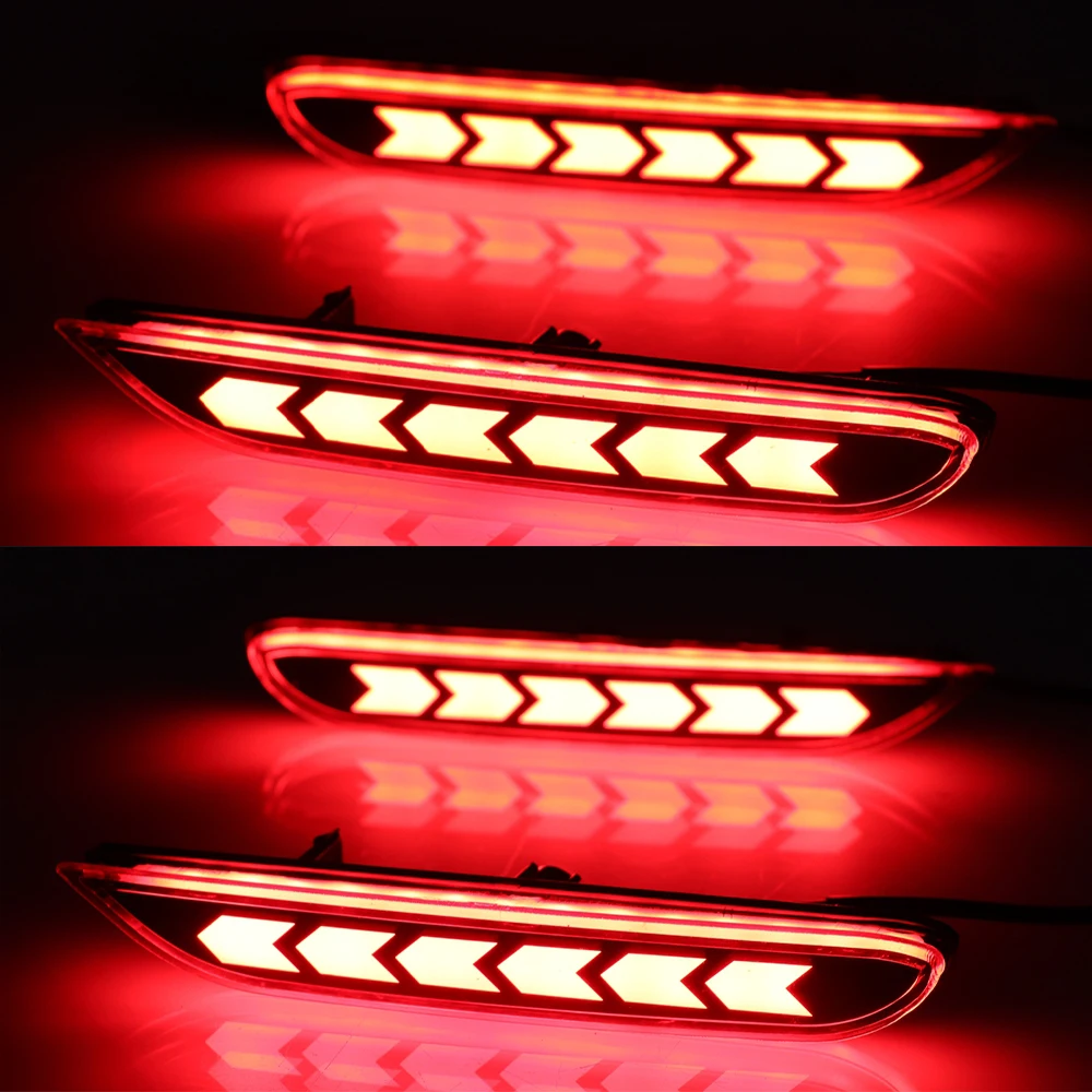 1 пара автомобильный Светодиодный отражатель задний противотуманный фонарь