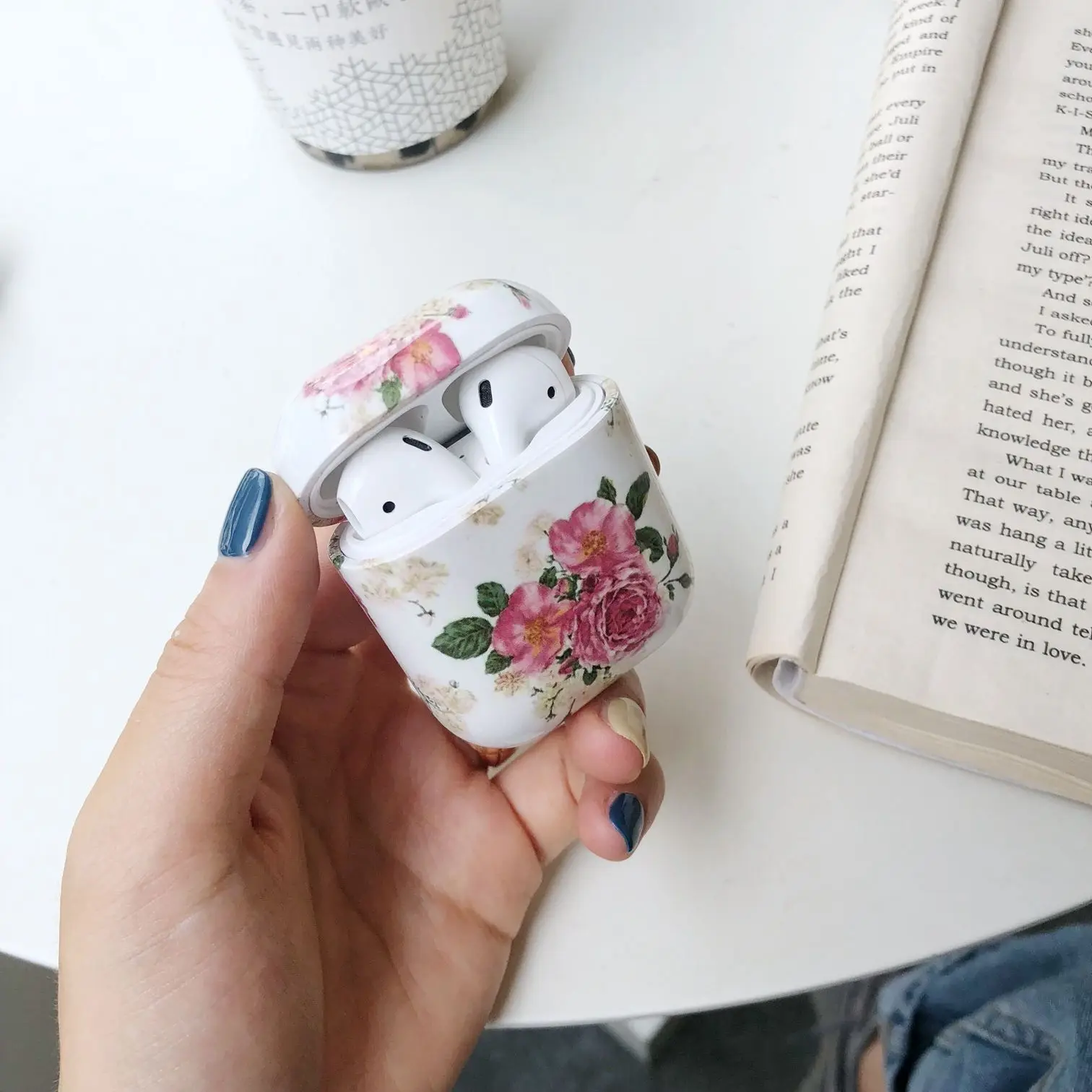 Чехол для AirPods, Роскошный чехол для наушников с розами для air pods, модный жесткий чехол для Airpods 1/2, Bluetooth, чехол для наушников