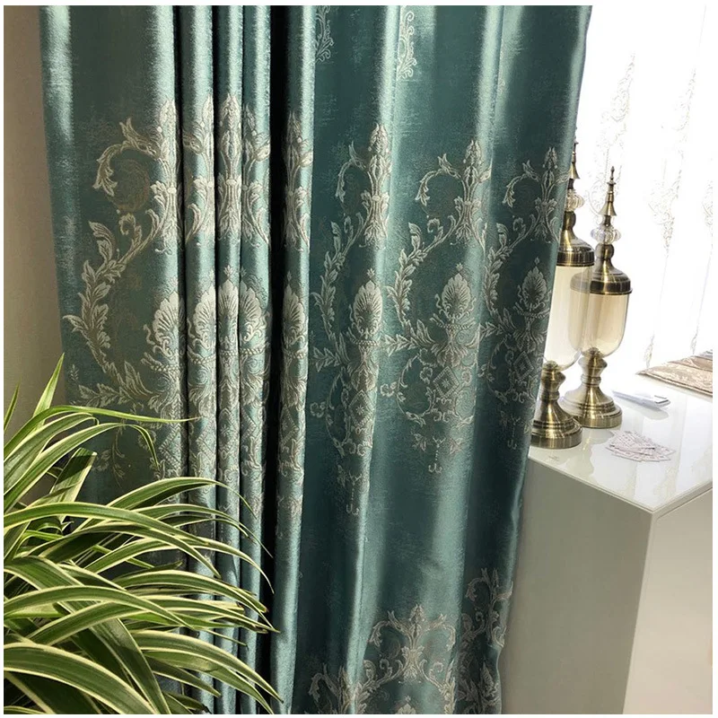 

European High-end Atmospheric High-precision Jacquard Curtains for Living Room Luxury Curtains for Bedroom Modern Decor