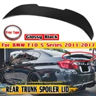 Черноеуглеродное волокно вид Автомобильный задний багажник спойлер для багажника крыло Lipr для BMW F10 5 серии 2011-2017 задний багажник спойлер для багажника губа