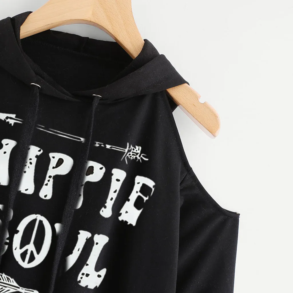 2019 женские толстовки Женская толстовка с принтом длинный рукав повседневная