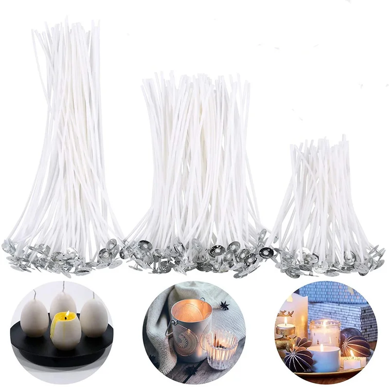 Светильник 50 шт Качественный Хлопок фитиль бездымный свечи хлопка Фитили 15 см