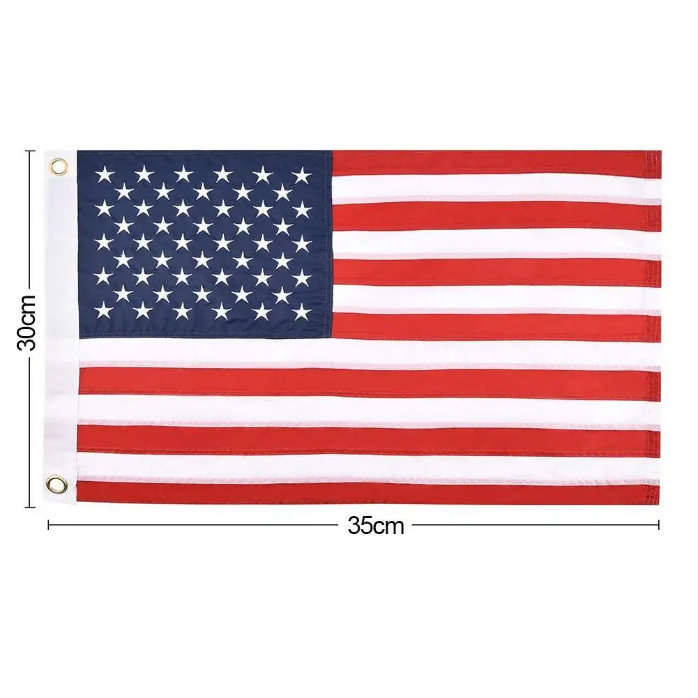 30x35 см Флаг США высокое качество двусторонний Печатный полиэстер американский