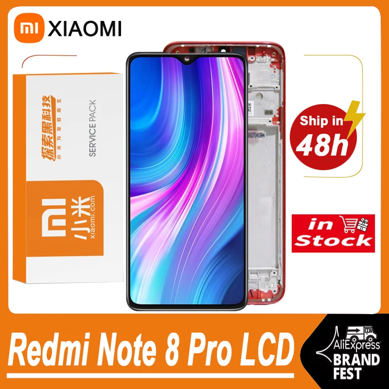 100% протестированный сменный дисплей для Xiaomi Redmi Note 8 Pro ЖК-дисплей сенсорный экран