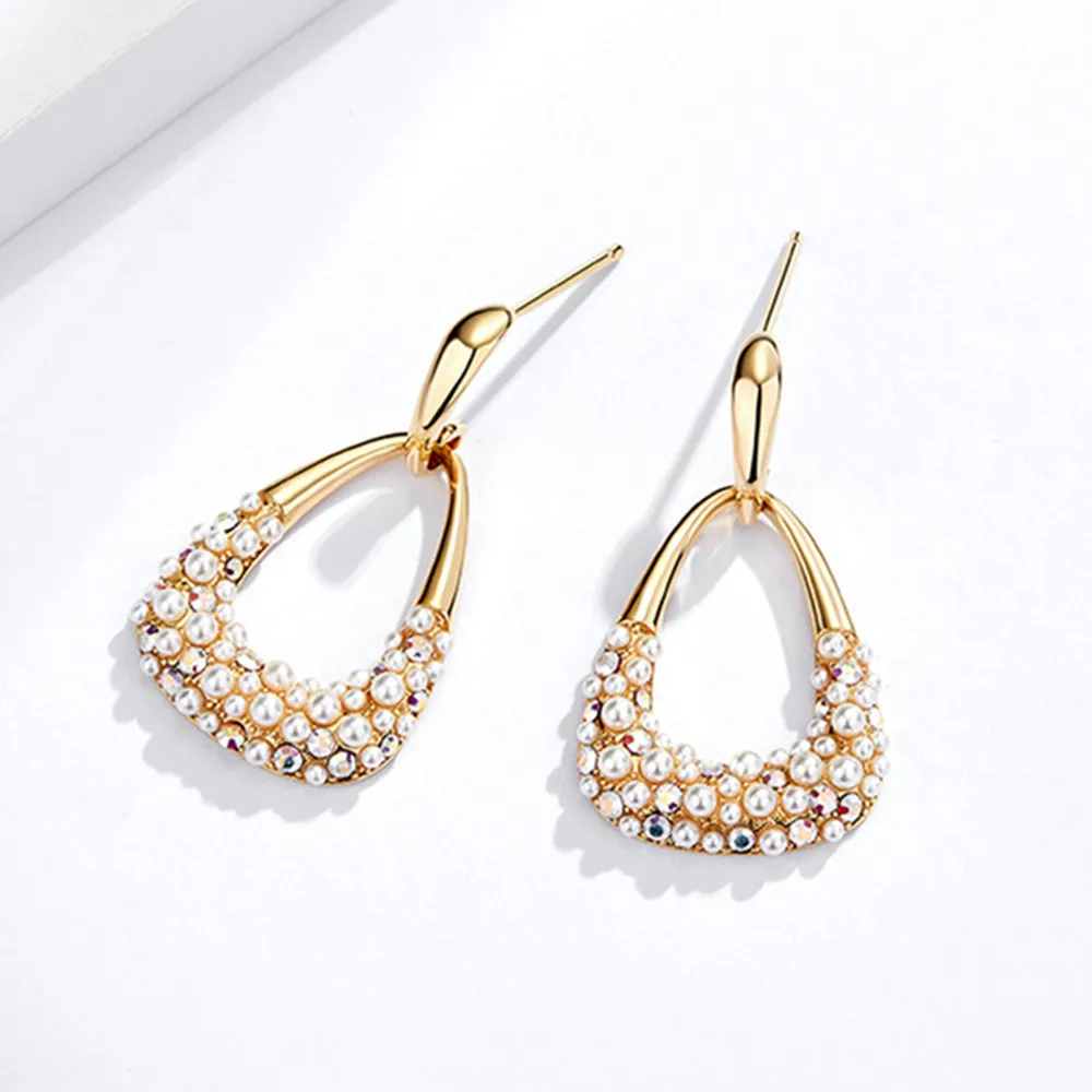 

2020 Trend Geometric Hollow Simple 925 Sterling Silver Drop Earrings For Women Fine Jewelry New Year Gifts Female Wholesale