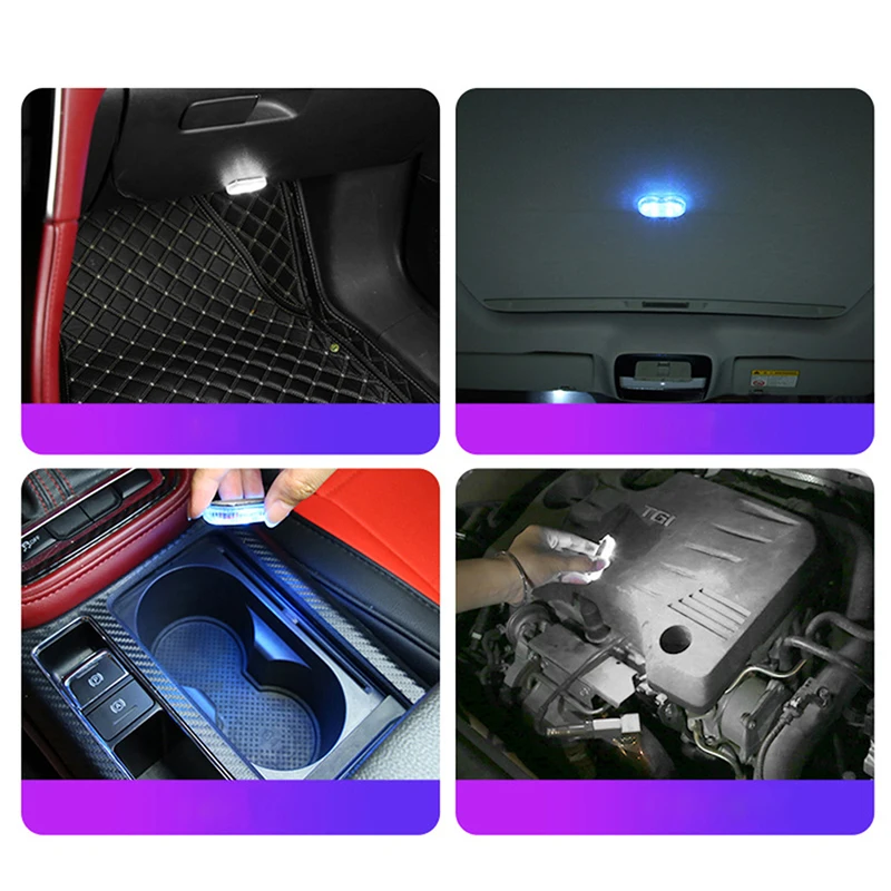 

Car LED Touch Light Auto Wireless Ambient Lamp Roof Reading Lamp Night Light