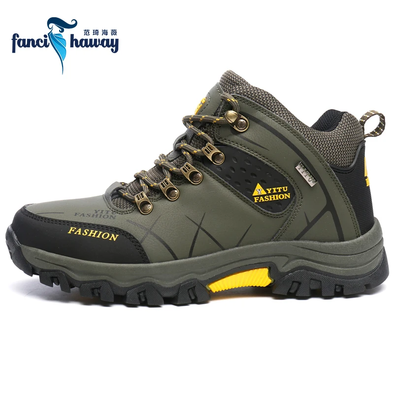Men Outdoor Waterproof Men Hiking Shoes 