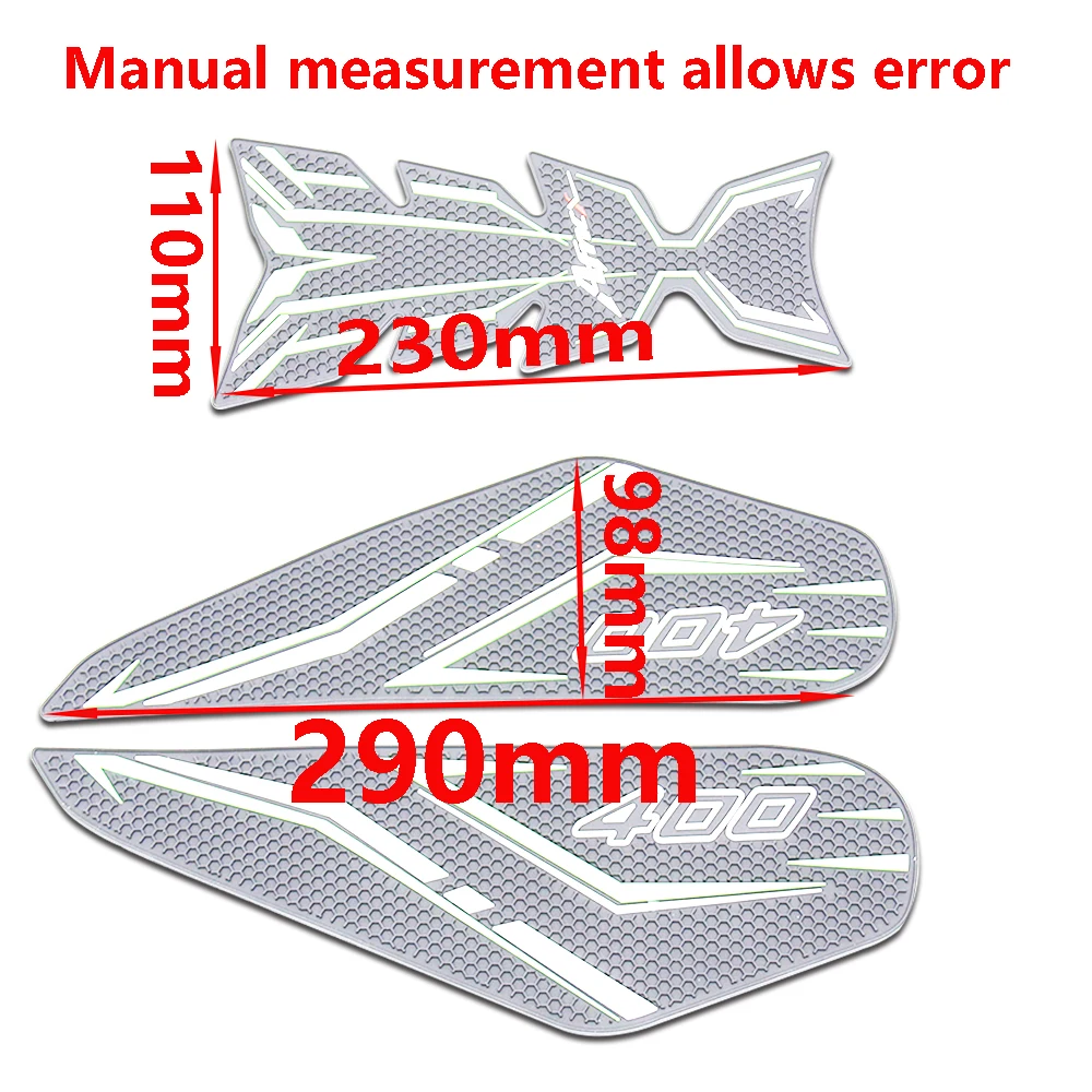 

For Kawasaki z400 ninja400 ninja 400 Motorcycle Protector Anti slip Tank Pad tank Side Traction 3M Sticker 2018-2021 2020 2019