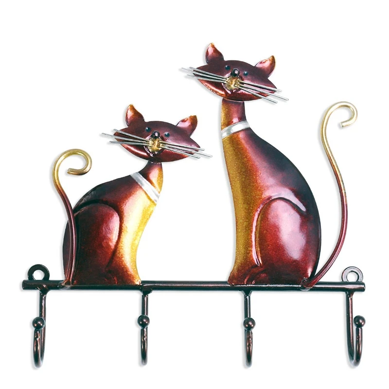 

Iron Cat Wall Hanger Hook Decor For Coats Bags Key Holder Wall Decor Coat Hanger Decorative Home Decoration Accessories