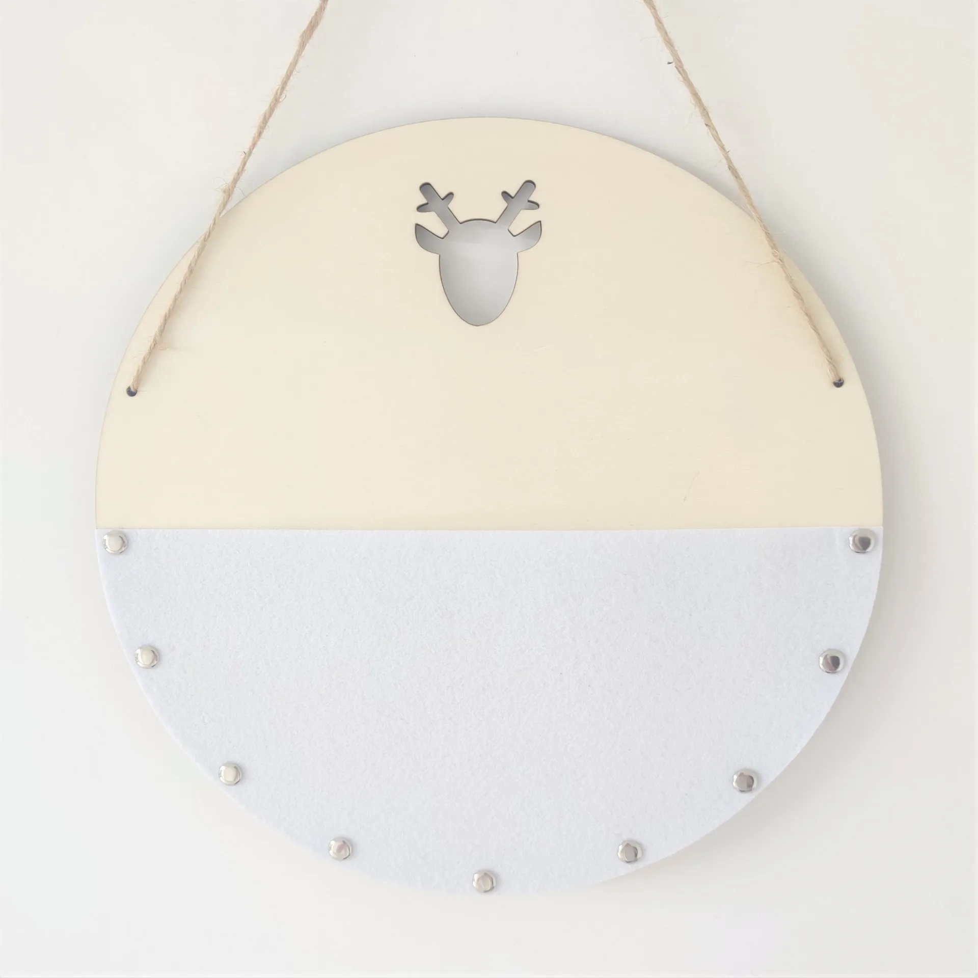 

Home Wooden Storage Felt Cloth Bag Desk Supplies Sundries Storage Bags Organizer Round Wall-mounted Decoration Photo Props