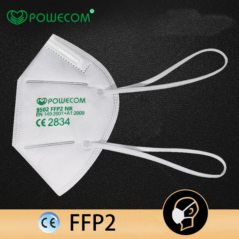

Маски POWECOM FFP2 одобренные CE, неодноразовые защитные маски для рта, маска с фильтрацией 95%, маски FFP2 с повязкой на голову, маски для лица