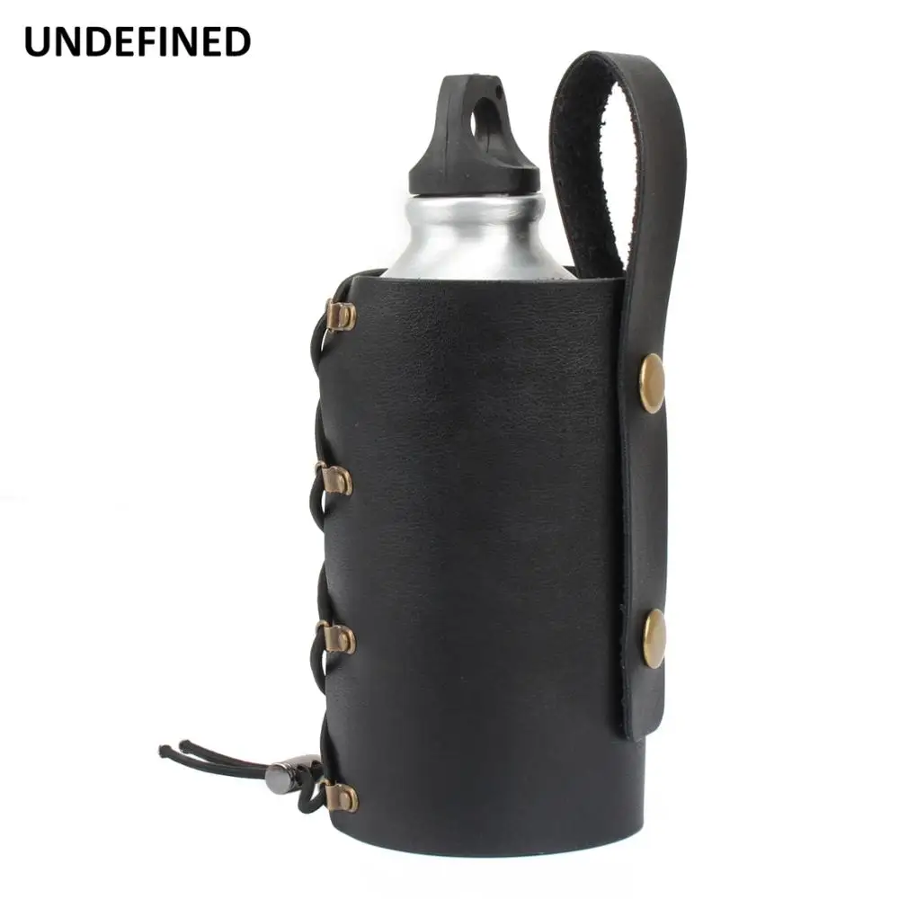 Держатель для напитков мотоцикла велосипеда кожаный держатель бутылки с водой