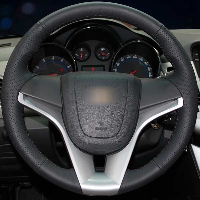 Чехол рулевого колеса из искусственной кожи для Chevrolet Cruze Aveo Orlando Holden Ravon R4|Чехлы на