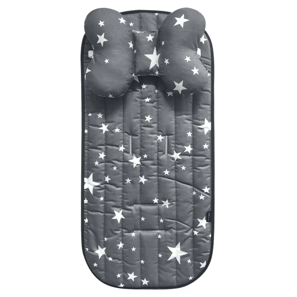 Gray 78x36cm Детская утепленная подушка на колесиках Подушка с принтом подушка для детской коляски сиденье мягкая детская коляска теплая подушка Подушка Матрас Подушка - Цвет: Gray 78x36cm