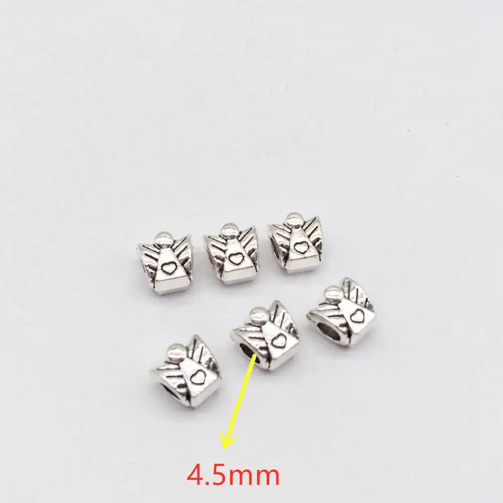 Оптовая продажа 43 шт. подвески в виде ангела бусины с большими отверстиями