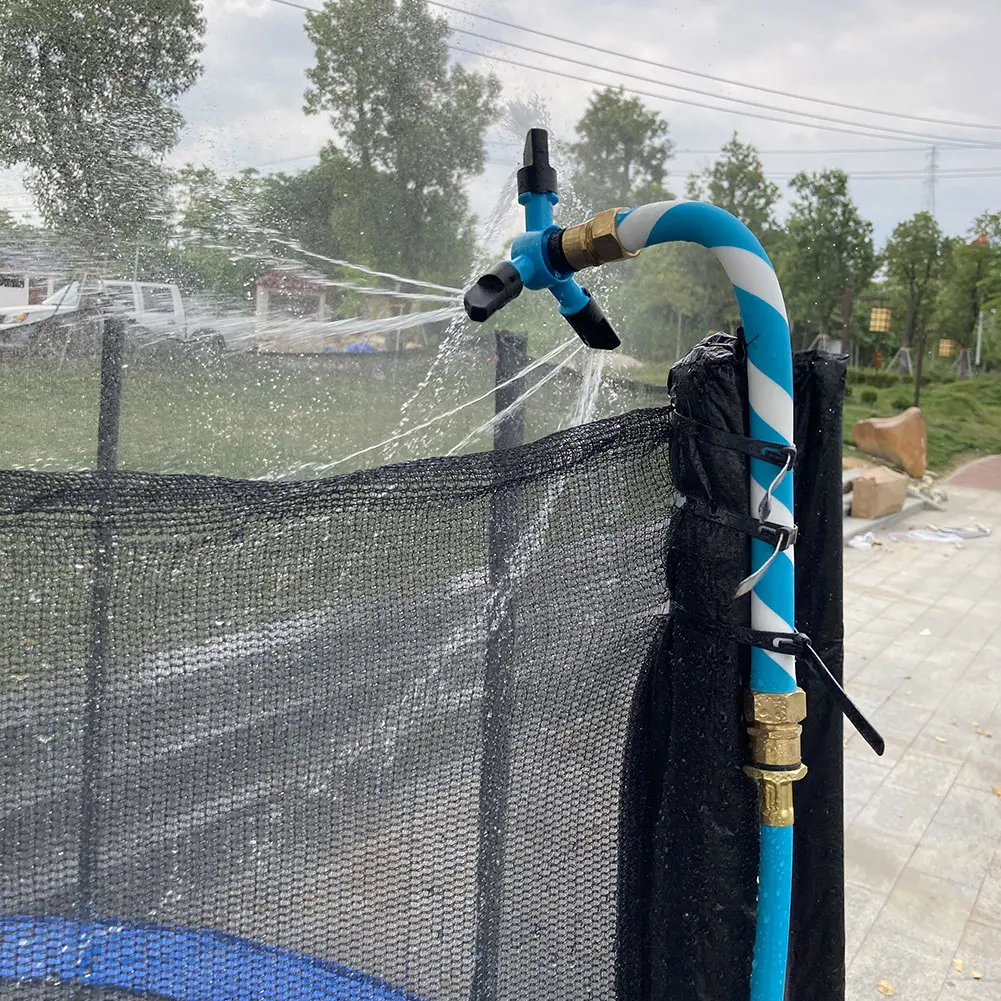 

Easy Install Safe Home Irrigation Cooling Party Outdoor Toys Trampoline Sprinkler For Kids Summer Multifunction Spray Watering