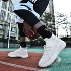 Мужские кроссовки для баскетбола, черные или белые кроссовки с высоким берцем, нескользящая спортивная обувь для улицы, зима 2021