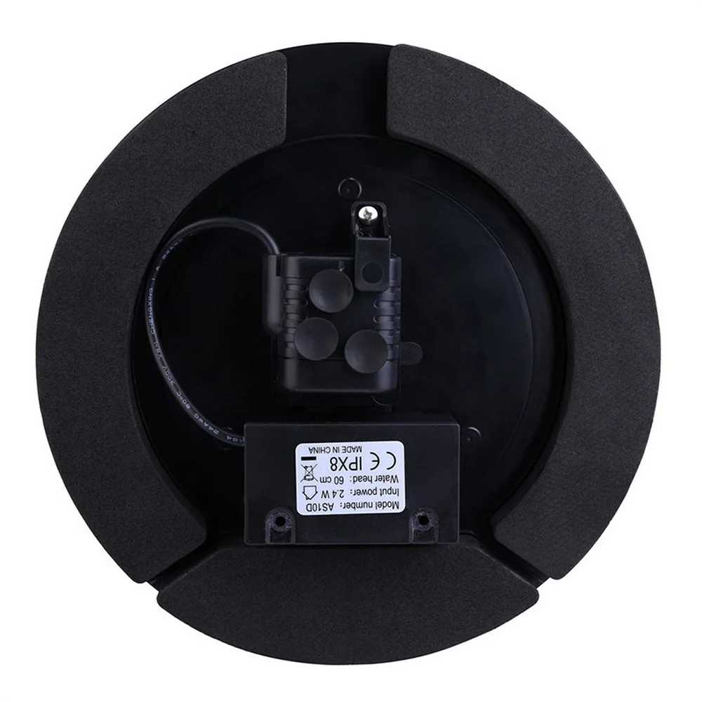 

10V 2.4W Bird Bath Water Panel 5 Nozzles Round Floating Solar Fountain Pump Pond with LED light Garden Pool Decoration
